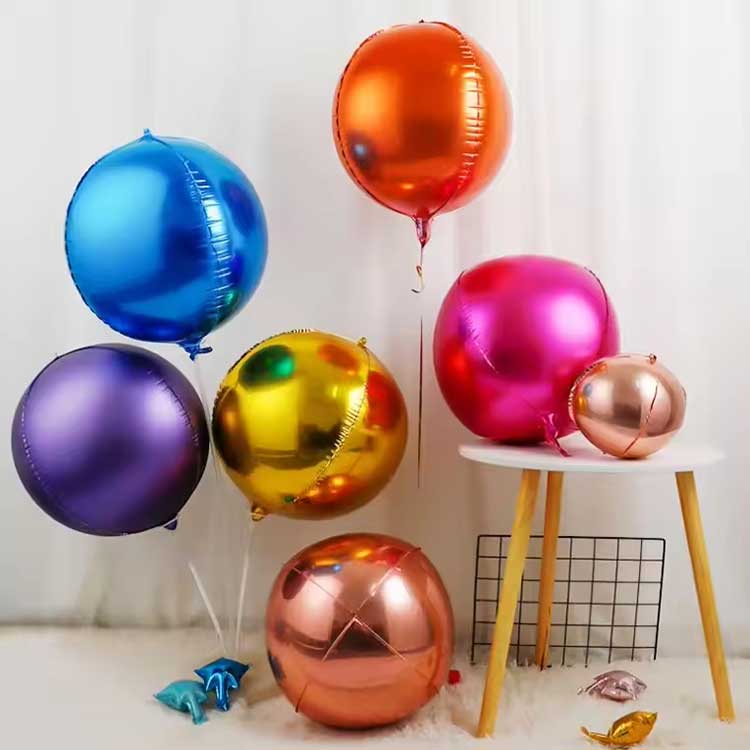 Okrągły balon foliowy kolorowy 4D
