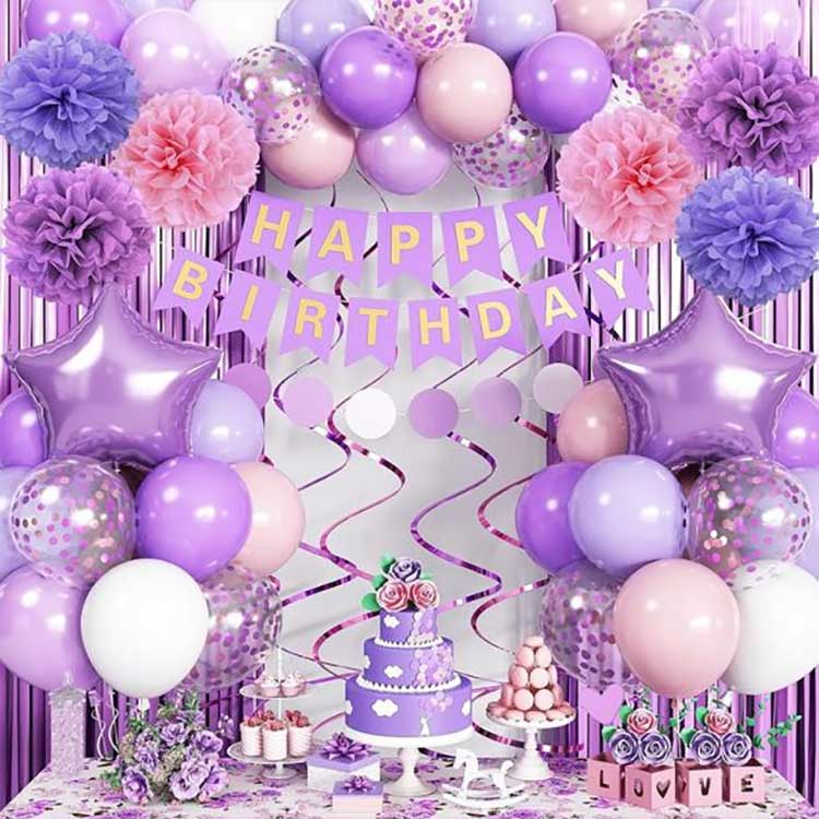 Zestaw dekoracji urodzinowych