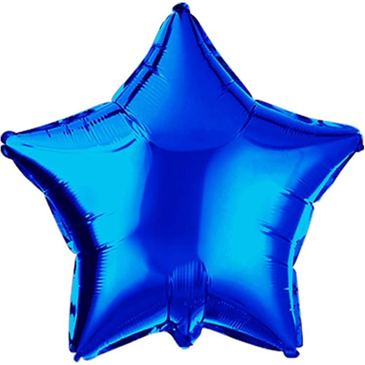 Niebieski balon foliowy w gwiazdki