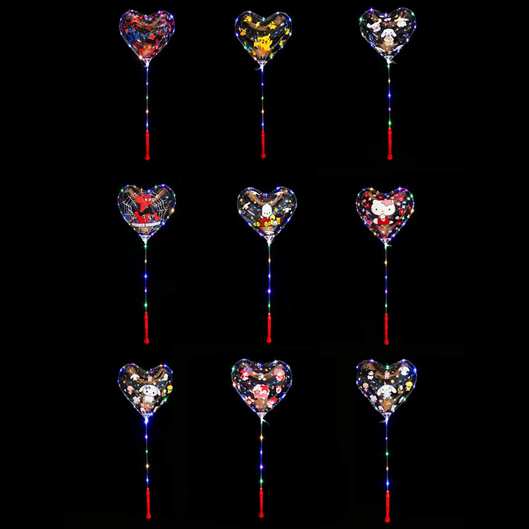 Balony Bobo z nadrukiem w kształcie serca