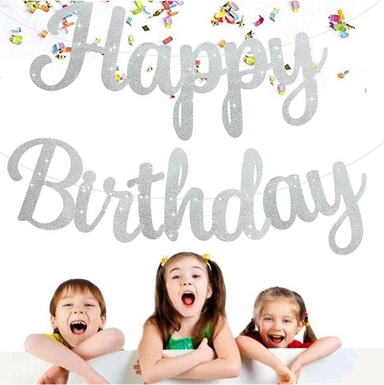Happy birthday flag banner