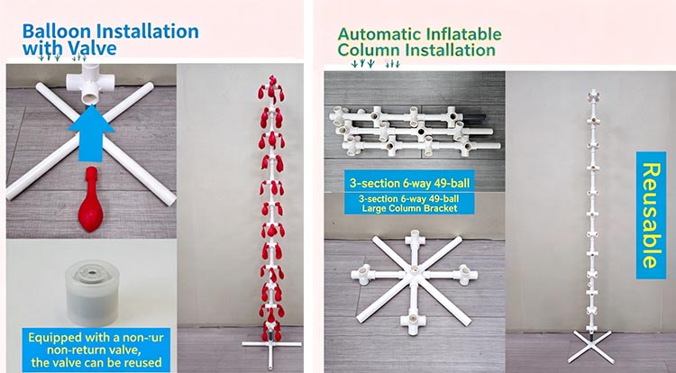 Self Inflated Balloon Stand