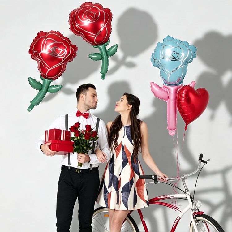 Balon foliowy w kształcie róży na Dzień Matki