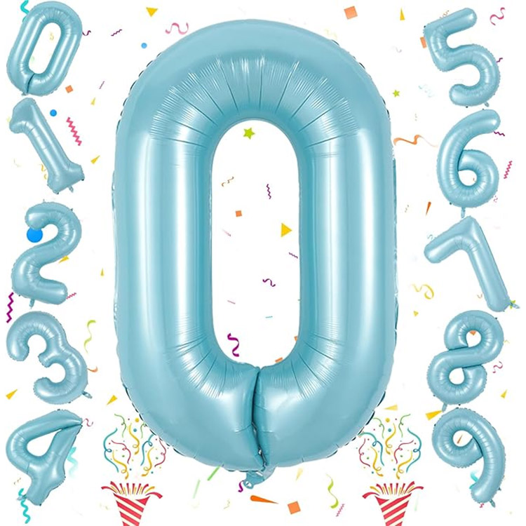 Balony pastelowe z cyframi