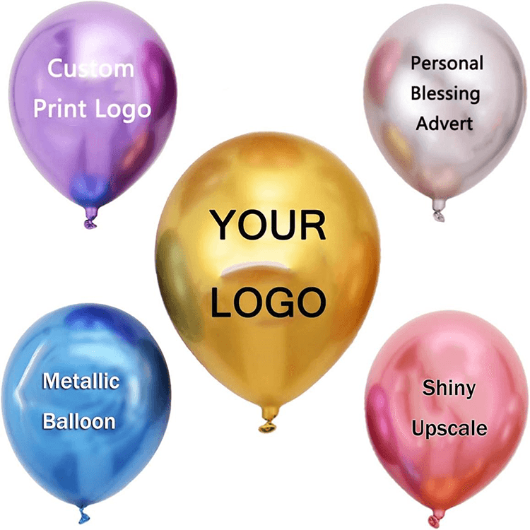 Wydrukowany metalowy balon lateksowy