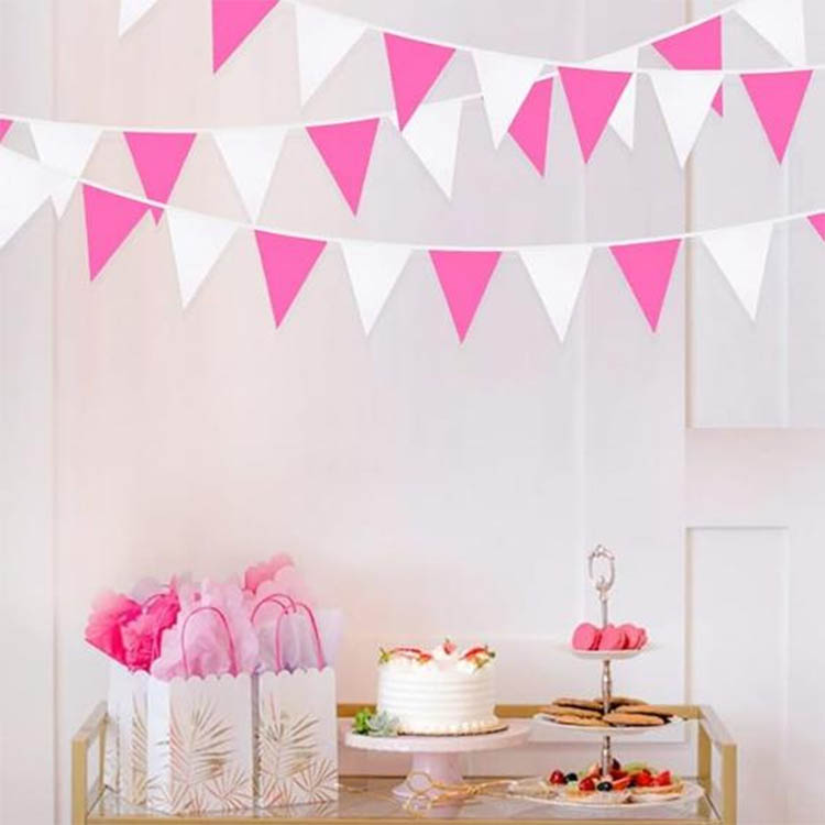 Rose Red Plastic Bunting