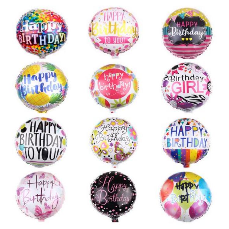 Okrągły balon foliowy z okazji urodzin