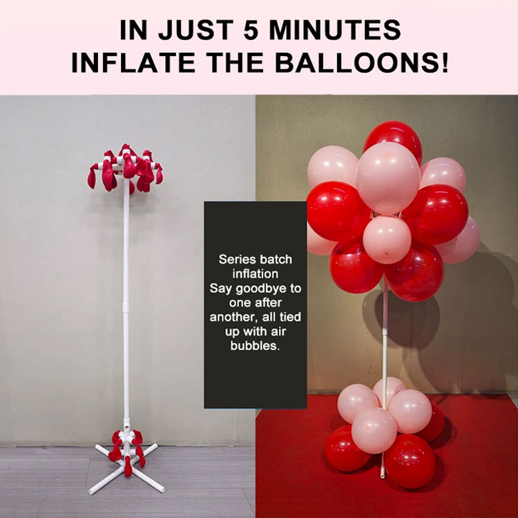 Mały słupek z samopompującym łukiem balonowym